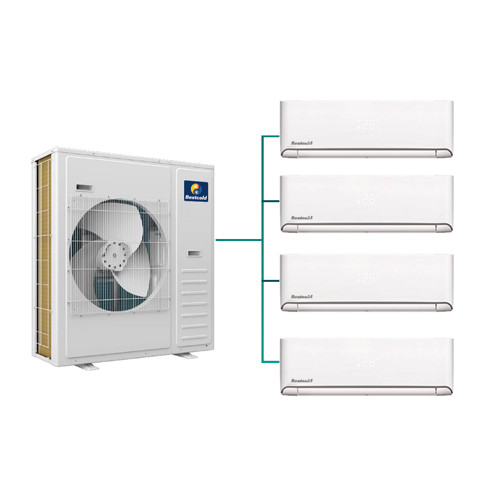 Bestcold brand wholesale multi area mini split air conditioner 2 3 4 5 area household variable frequency AC air conditioner