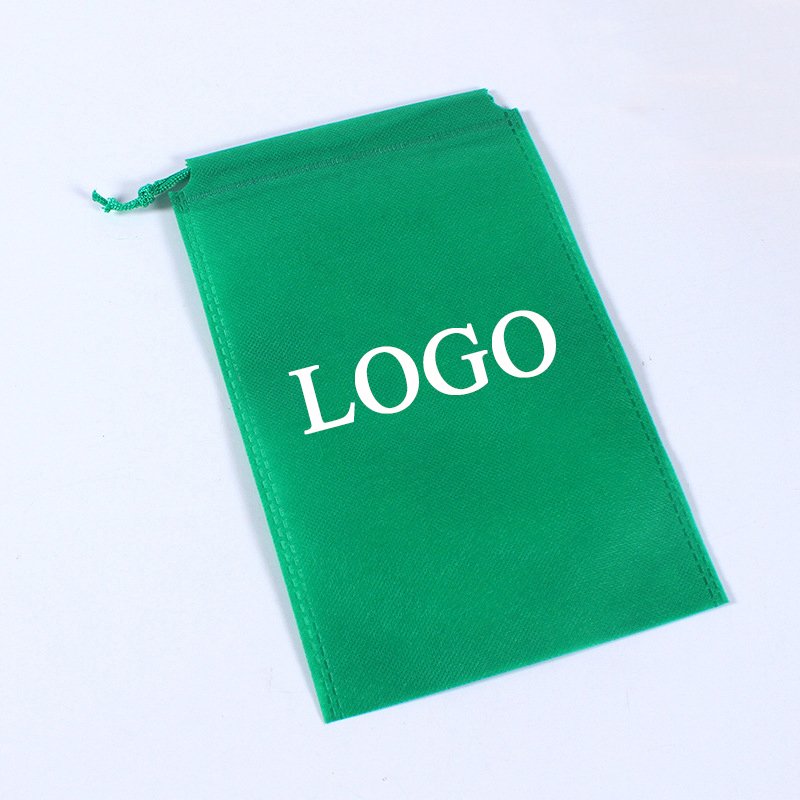 Custom color reusable biodegradable spunbond drawstring bag reusable non-woven drawstring gift bag