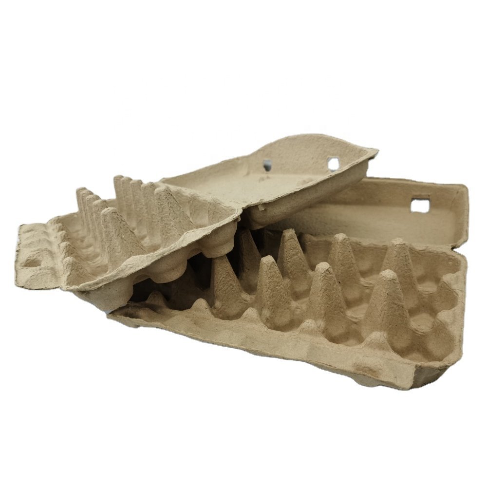 Direct sales hot selling custom solid color 6/10/12/15/30 cell pulp egg carton egg storage box